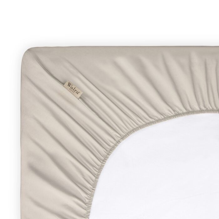 Crispy Cotton hoeslaken 90x220cm zandkleur