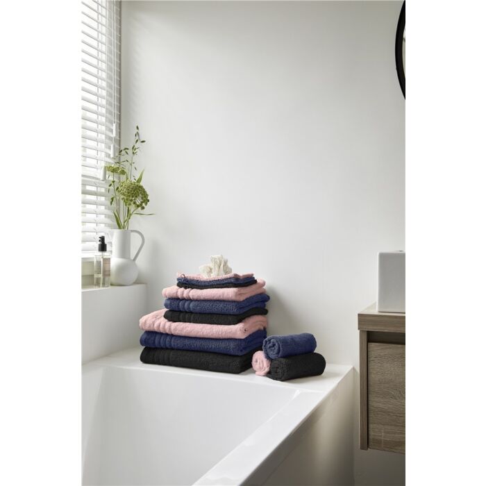 Bath Basics baddoek 50x100cm zwart