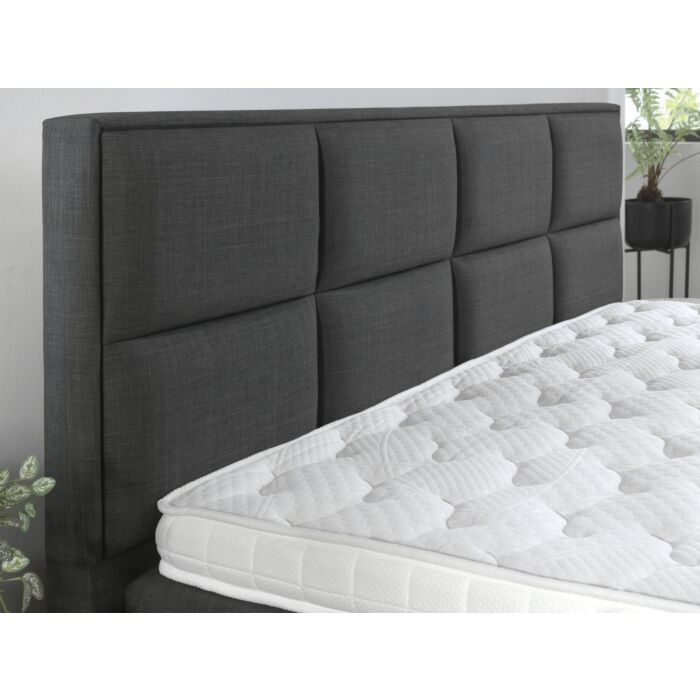 Grande opbergboxspring 160x200cm antraciet met NASA topdekmatras