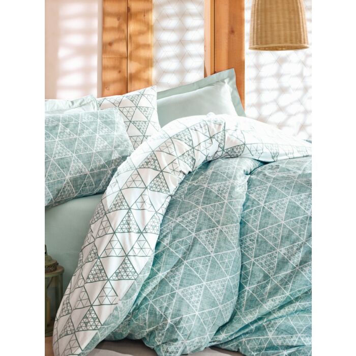 Minimal 2-persoons dekbedovertrekset 200x220cm katoen renforcé sole mint