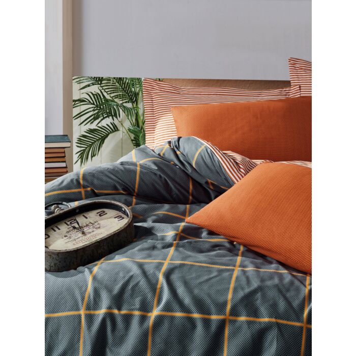 Modern 2-persoons dekbedovertrekset 200x220cm katoen renforcé stark kaneel