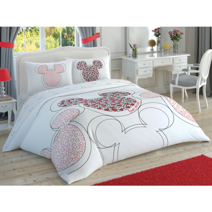 Disney Home - Love Mickey Mouse Glow ranforce 2-persoons dekbedovertrekset 200x220cm (gelicentieerd)