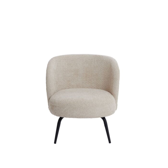 DIEYDA fauteuil 68x67x72cm beige met zwart poten