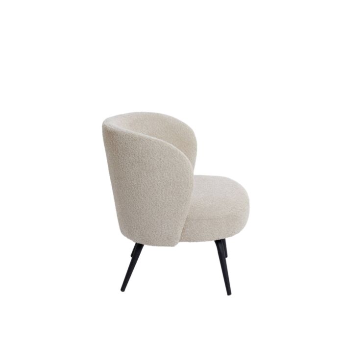 DIEYDA fauteuil 68x67x72cm beige met zwart poten