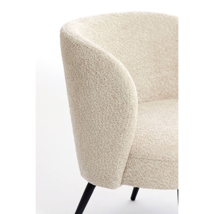 DIEYDA fauteuil 68x67x72cm beige met zwart poten