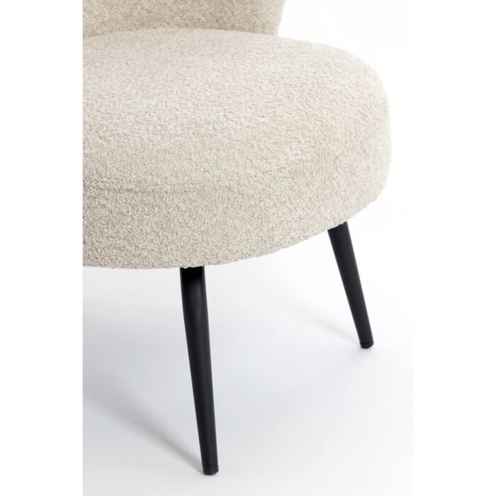 DIEYDA fauteuil 68x67x72cm beige met zwart poten