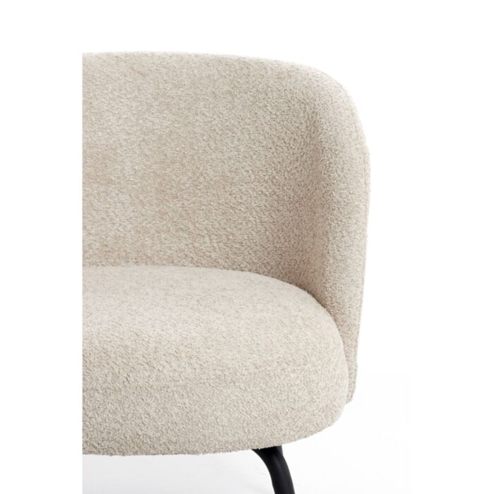 DIEYDA fauteuil 68x67x72cm beige met zwart poten