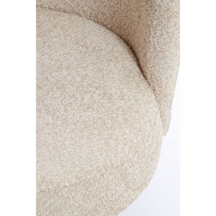 DIEYDA fauteuil 68x67x72cm beige met zwart poten