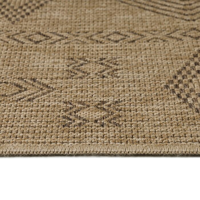 Dhaka Baita binnen- & buitenkleed rechthoek 240x340cm jute zwart