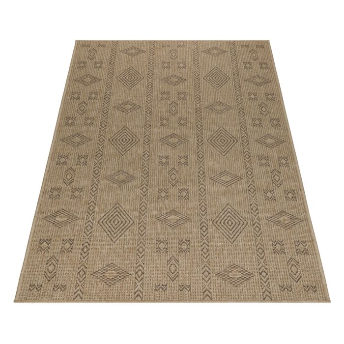 Dhaka Baita binnen- & buitenkleed rechthoek 240x340cm jute zwart