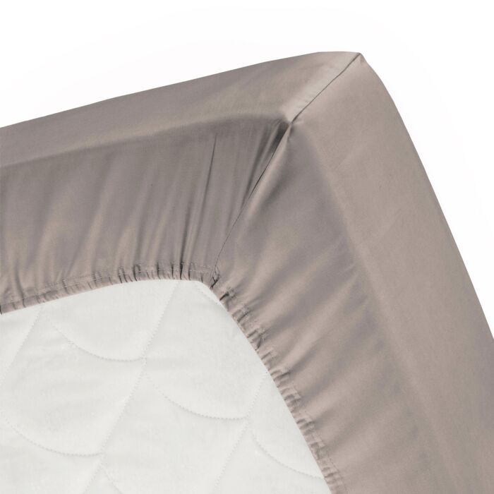 Cinderella Morning hoeslaken 140x200/210cm flanel taupe (tot 30cm)