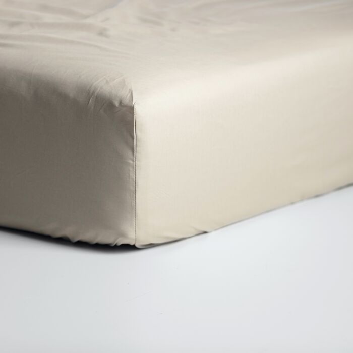 Cinderella Weekend hoeslaken 120x200cm katoen taupe (tot 25cm)