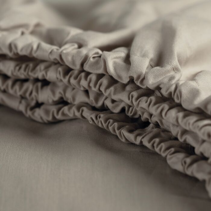 Cinderella Weekend hoeslaken 120x200cm katoen taupe (tot 25cm)