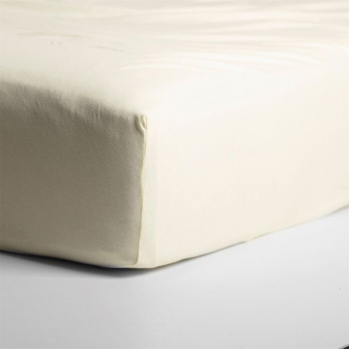 Cinderella hoeslaken 80/90x200cm jersey ivoorwit (tot 25cm)