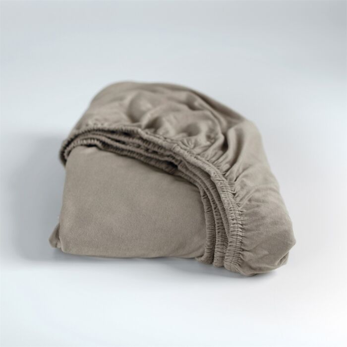 Cinderella hoeslaken 200x200cm jersey taupe (tot 25cm)
