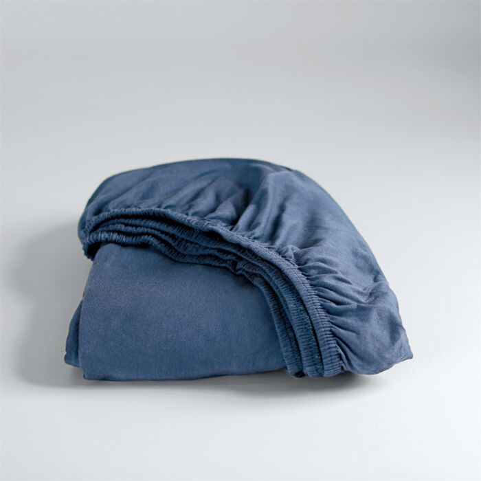 Cinderella hoeslaken 200x200cm jersey donkerblauw (tot 25cm)