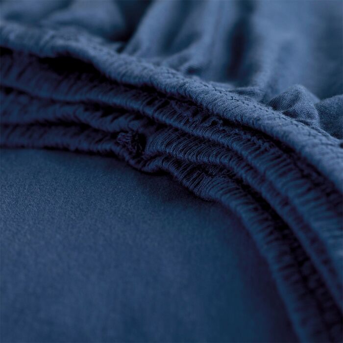 Cinderella hoeslaken 160x210/220cm jersey donkerblauw (tot 25cm)