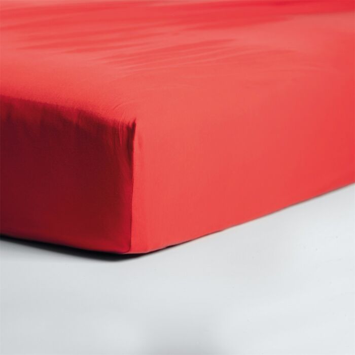 Cinderella hoeslaken 180x210/220cm jersey rood (tot 25cm)