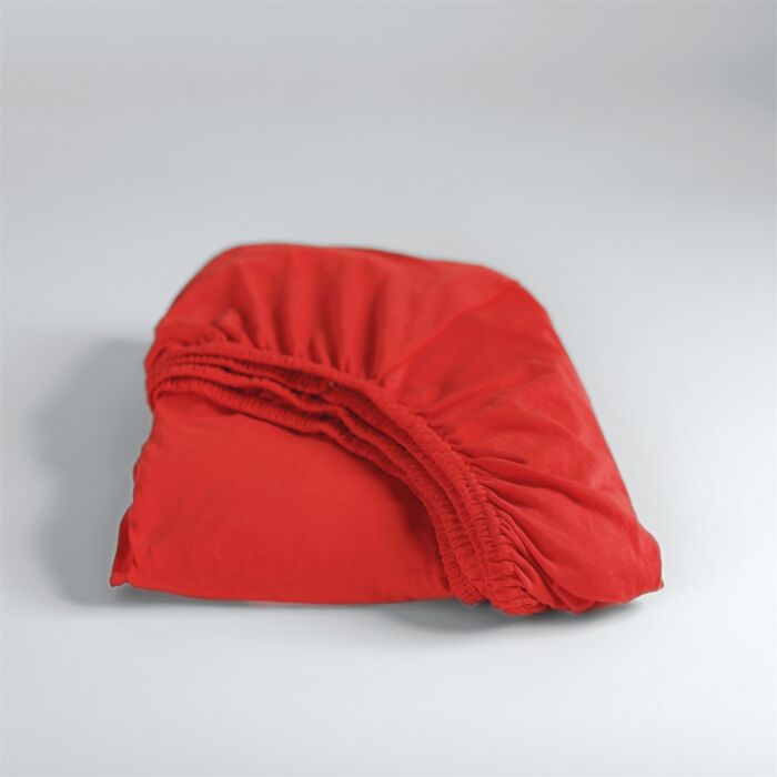 Cinderella hoeslaken 180x210/220cm jersey rood (tot 25cm)
