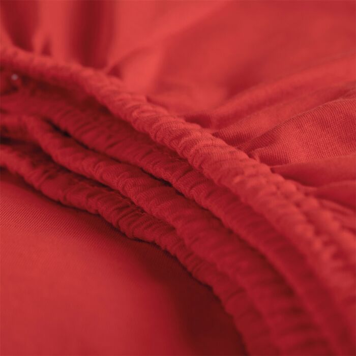 Cinderella hoeslaken 180x210/220cm jersey rood (tot 25cm)