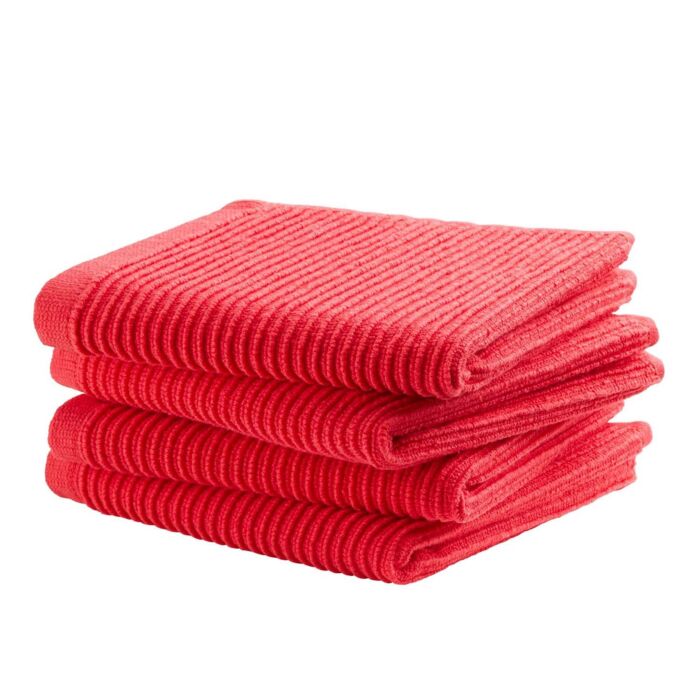 DDDDD Basic UNI vaatdoek 30x30cm rood (4 stuks)