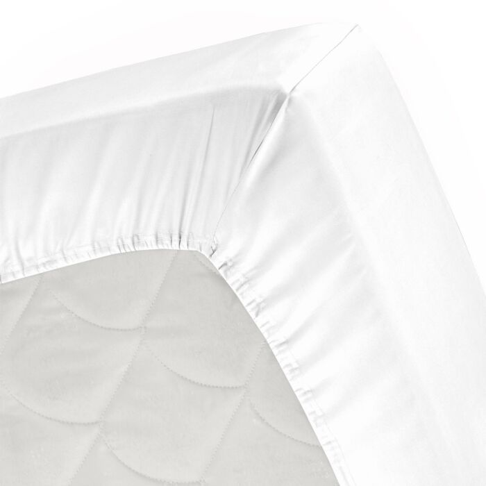 Cinderella Sundays hoeslaken 200x220cm satijn wit (tot 25cm)