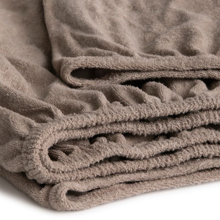 Cinderella hoeslaken 80/90x210/220cm-100x200cm badstof taupe (tot 30cm)