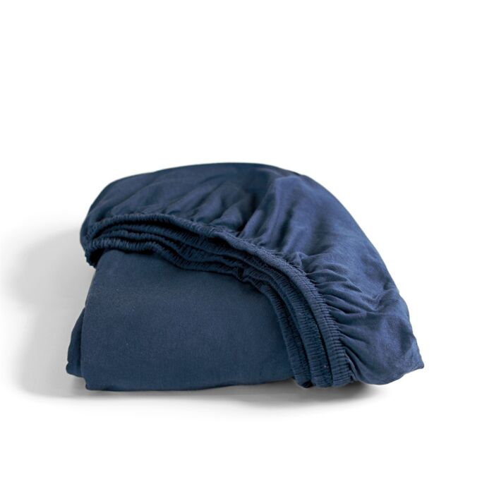Cinderella hoeslaken 80/90x210/220cm-100x200cm jersey navy (tot 25cm)
