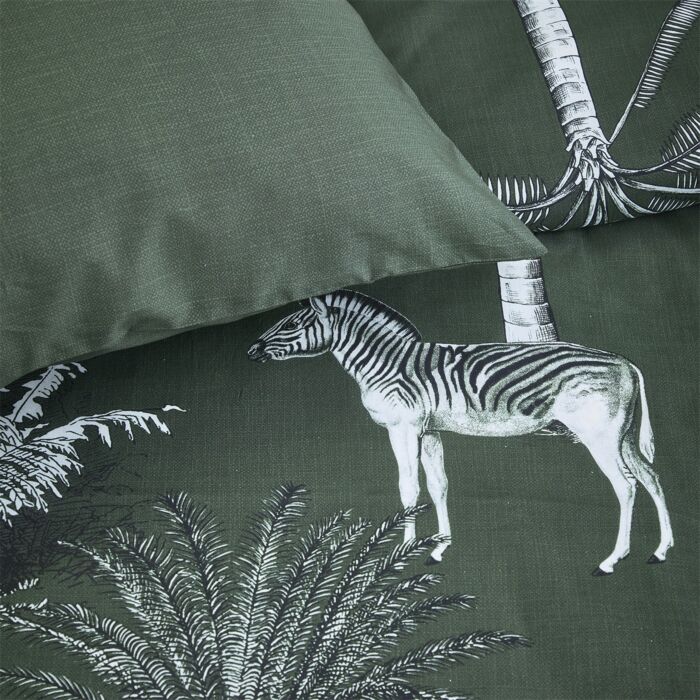 Cinderella Zanzibar 2-persoons dekbedovertrekset 200x220cm katoen donkergroen