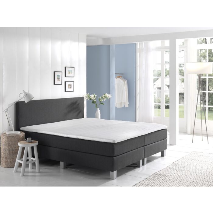 Comfort 2.0 vlakke boxspring 200x200cm antraciet