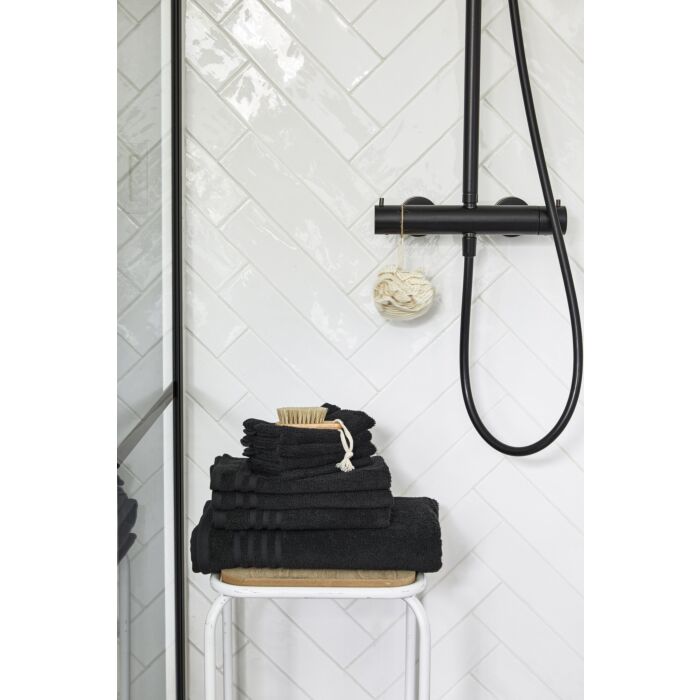 Bath Basics baddoek 50x100cm zwart
