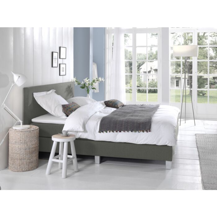 Comfort 2.0 vlakke boxspring 200x210cm grijs