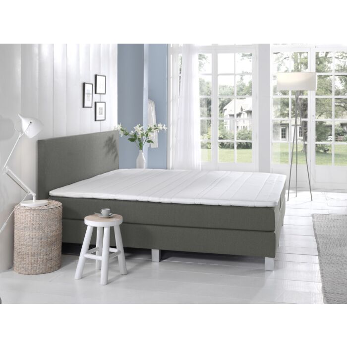 Comfort 2.0 vlakke boxspring 200x210cm grijs