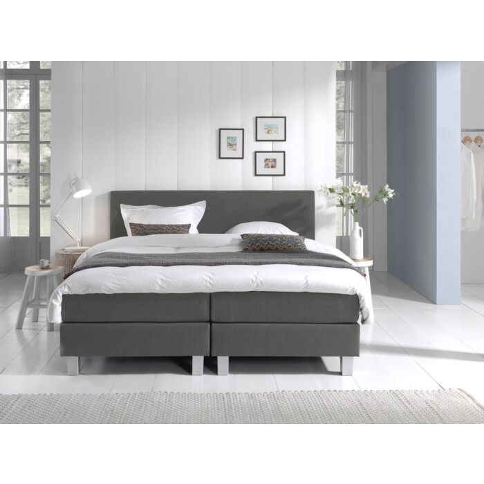 Comfort 2.0 vlakke boxspring 200x210cm grijs