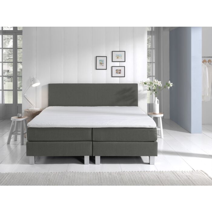 Comfort 2.0 vlakke boxspring 200x210cm grijs
