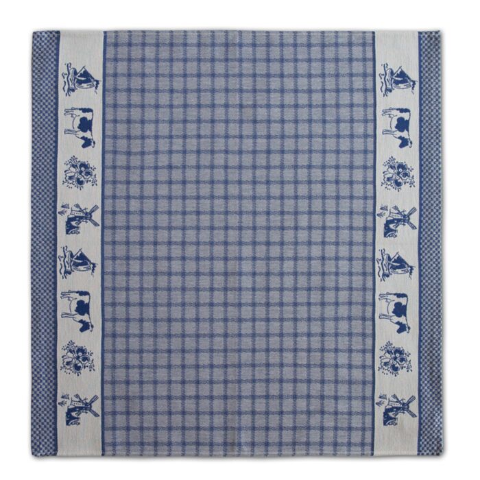 DDDDD Dutchie theedoek 60x65cm blauw (6 stuks)