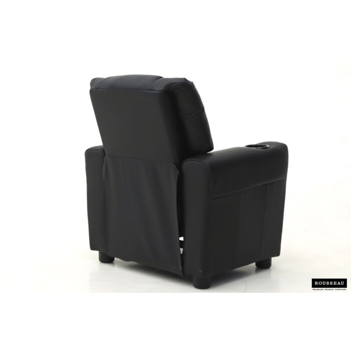 Rena Mini-Relaxfauteuil – Manueel Verstelbaar – Kunstleer – Zwart