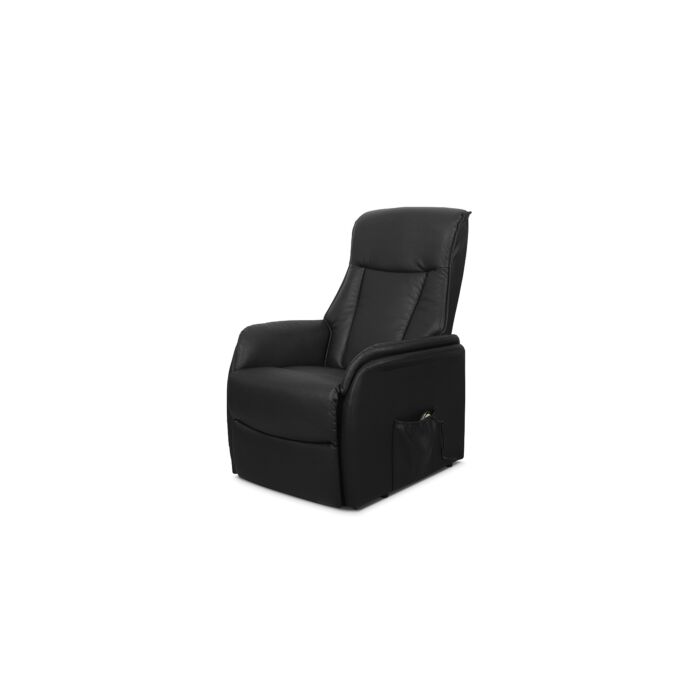 Miana Electrische Relaxfauteuil met Lift – Kunstleer – Zwart