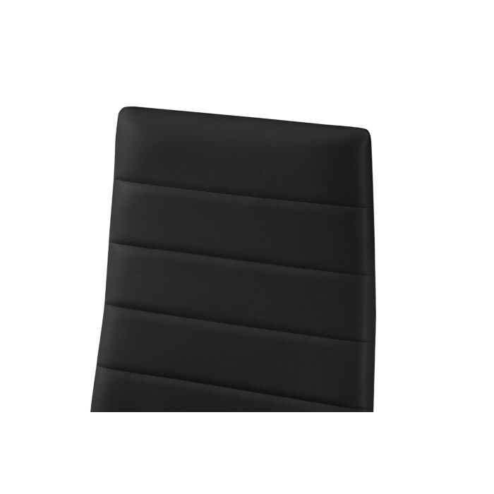 Kenso Eetkamerstoelenset – Kunstleer – Zwart – 4 Stuks