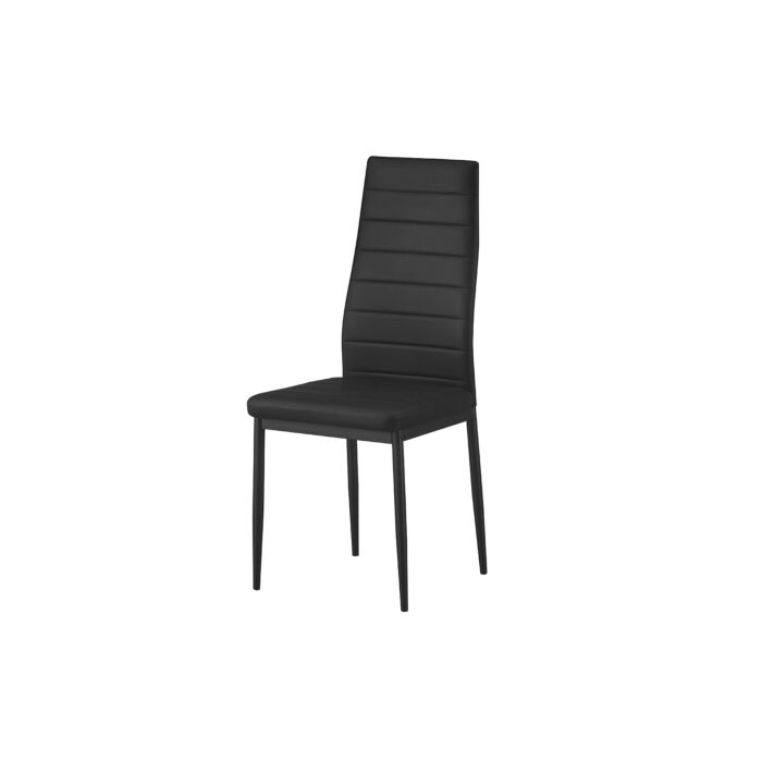 Kenso Eetkamerstoelenset – Kunstleer – Zwart – 4 Stuks