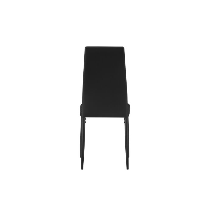 Kenso Eetkamerstoelenset – Kunstleer – Zwart – 4 Stuks