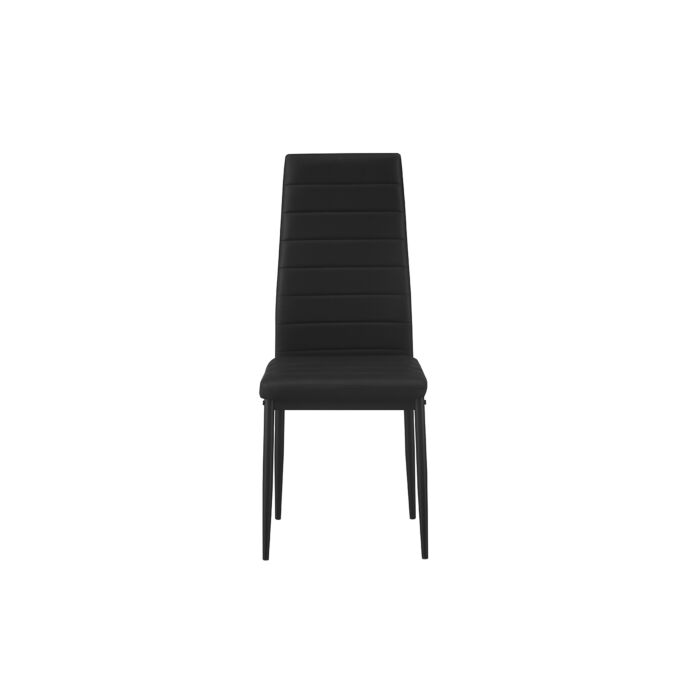 Kenso Eetkamerstoelenset – Kunstleer – Zwart – 4 Stuks