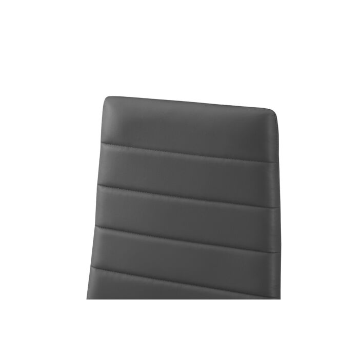 Kenso Eetkamerstoelenset – Kunstleer – Grijs – 4 Stuks