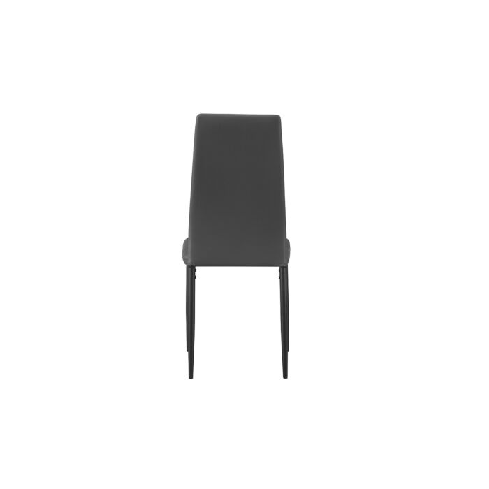 Kenso Eetkamerstoelenset – Kunstleer – Grijs – 4 Stuks