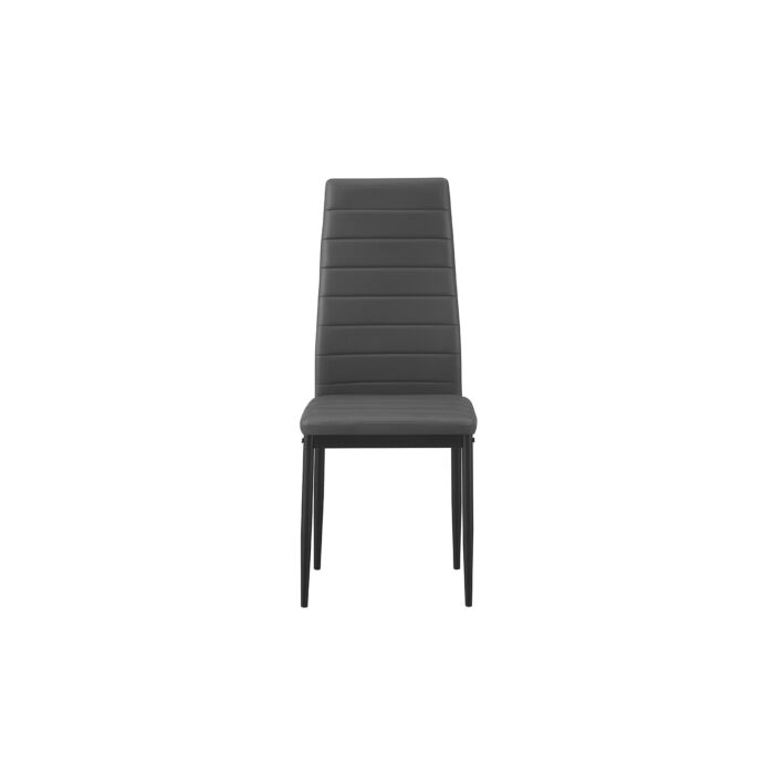 Kenso Eetkamerstoelenset – Kunstleer – Grijs – 4 Stuks