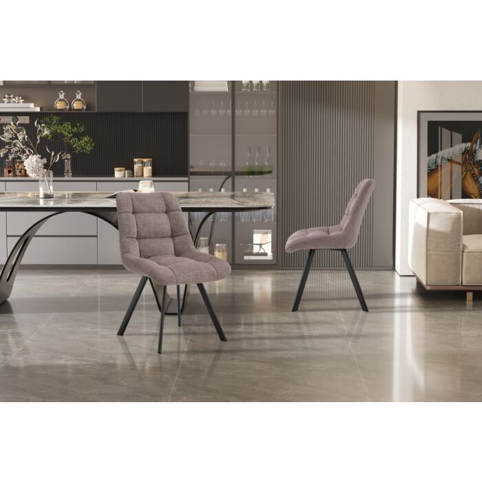 Lixia Eetkamerstoel – Stof – Zand