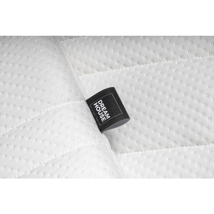 Slim opbergboxspring 140x200cm antraciet met NASA topdekmatras