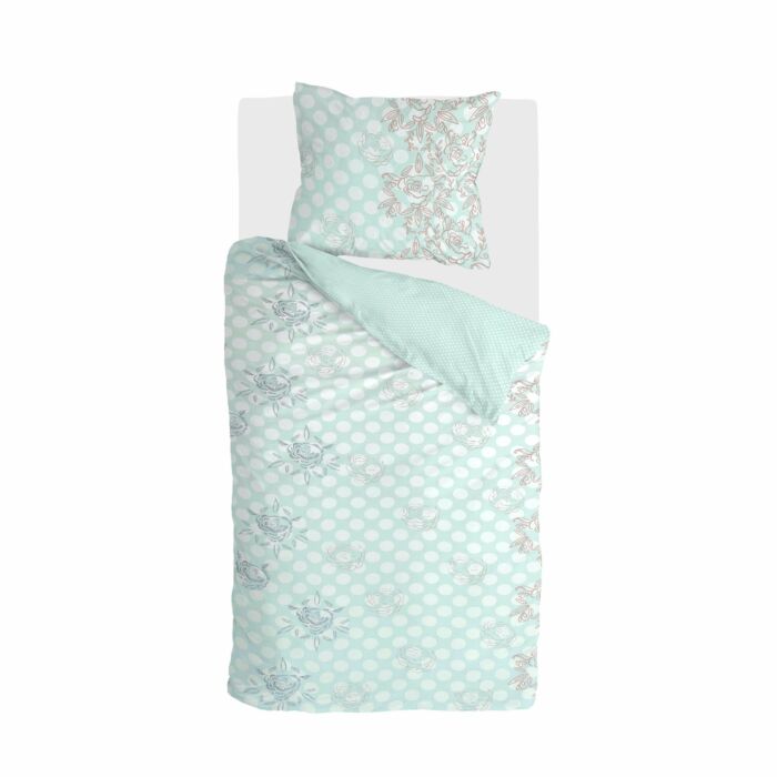 Dreamy Dots dekbedovertrek 140x220cm licht blauw