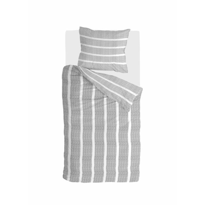 Stripe Along dekbedovertrek 155x220cm antraciet