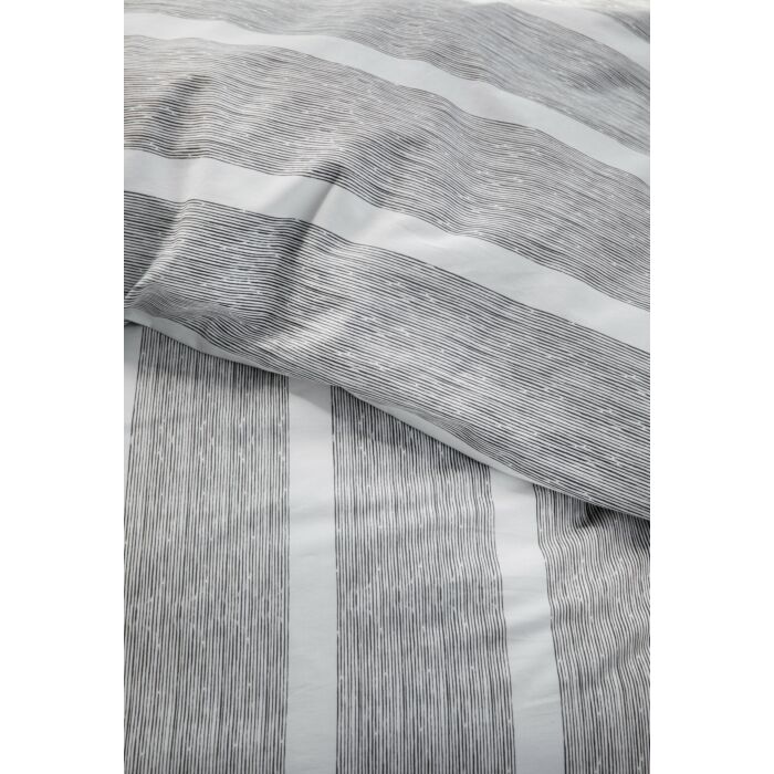 Stripe Along dekbedovertrek 155x220cm antraciet